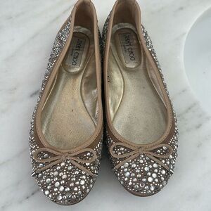 Jimmy Choo crystal embellished flats
